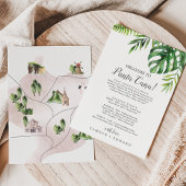 Wild Tropical Palm Welcome Letter Itinerary & Map