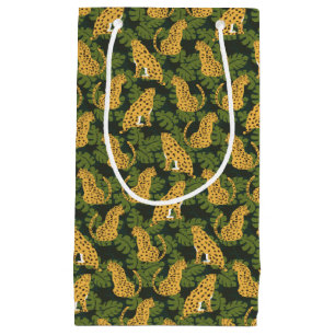 Wild Tropical Safari Leopard Jungle Palms Small Gift Bag