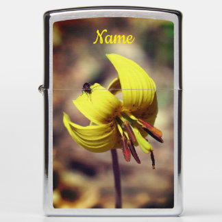 Wild Trout Lily Flower Personalized Zippo Lighter