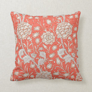Wild Tulip by William Morris Throw Pillow