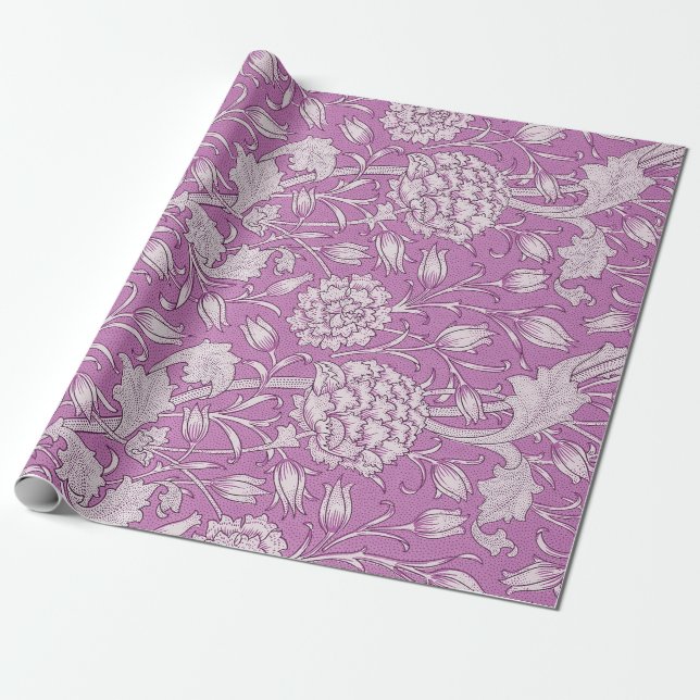 Wild Tulip by William Morris Wrapping Paper (Unrolled)