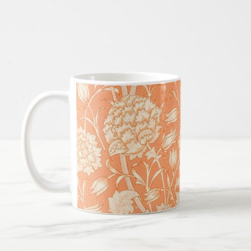 Wild Tulip William Morris Floral Tangerine Coffee Mug