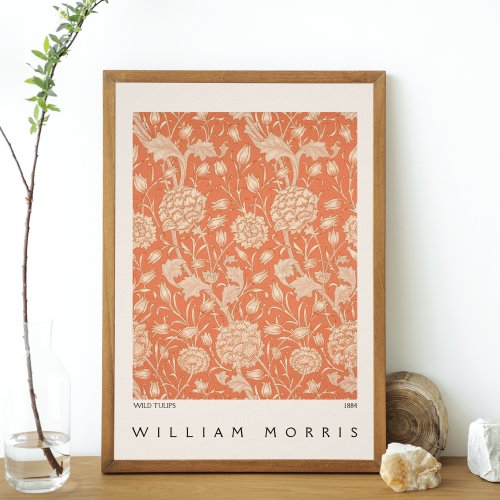 Wild Tulips Floral Pattern William Morris Poster