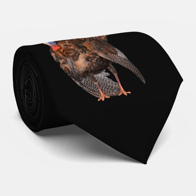Wild Turkey (Alabama, Massachusetts, Oklahoma) Neck Tie (Rolled)
