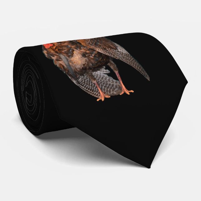 Wild Turkey (Alabama, Massachusetts, Oklahoma) Neck Tie (Rolled)
