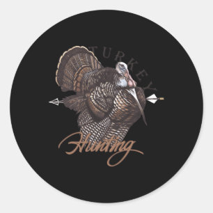Wild Turkey Back Classic Round Sticker