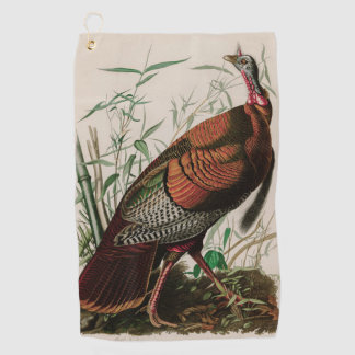 Wild Turkey Birds of America Audubon Print Golf Towel