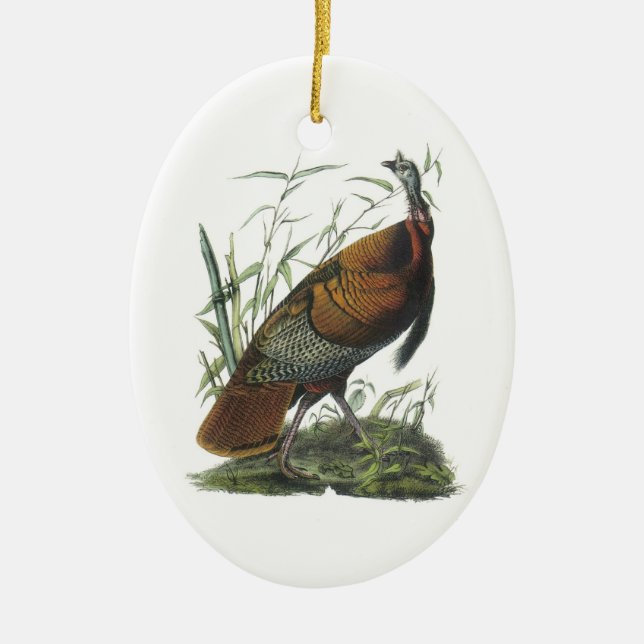 Wild Turkey by Audubon Ceramic Ornament (Front)