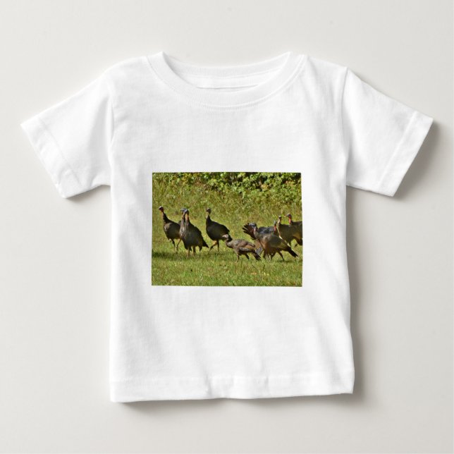 Wild Turkey, Camouflage colors Baby T-Shirt (Front)