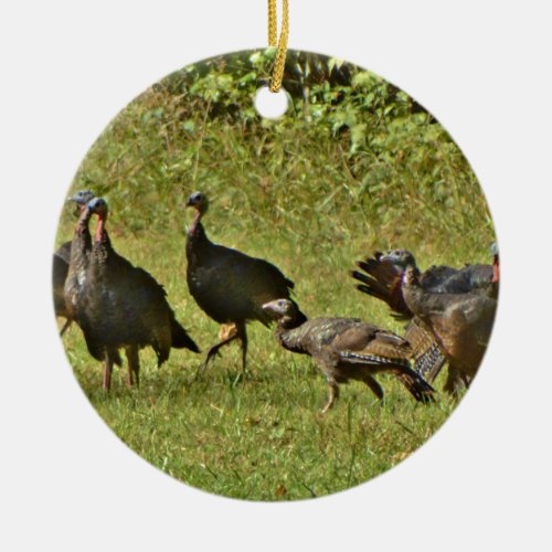 Wild Turkey Camouflage colors Ceramic Ornament