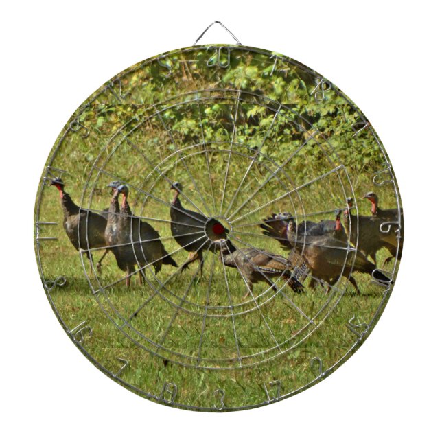 Wild Turkey, Camouflage colors Dartboard With Darts (Front)