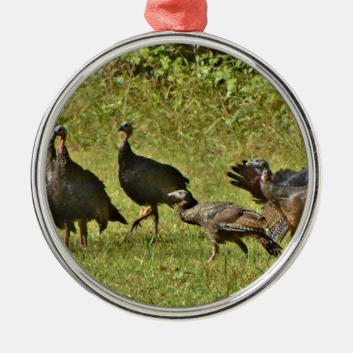 Wild Turkey Camouflage colors Metal Ornament