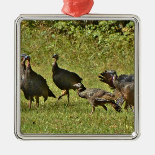 Wild Turkey Camouflage colors Metal Ornament