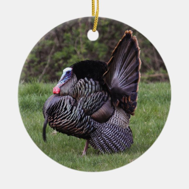 Wild Turkey Ceramic Ornament (Front)