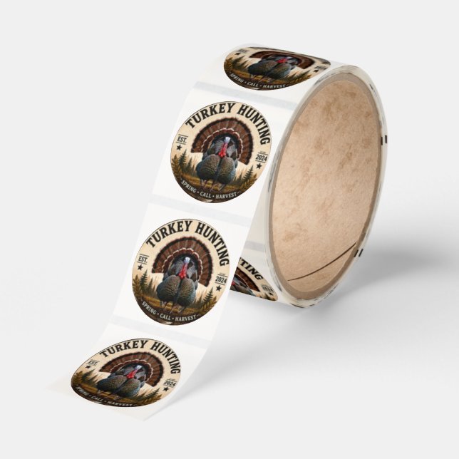 Wild turkey   classic round sticker (Roll)