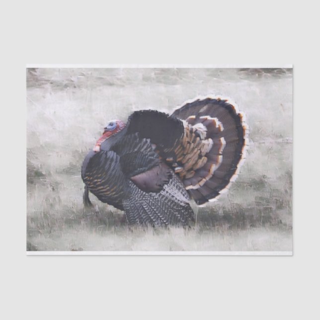 Wild Turkey Decoupage  Tissue Paper (Front)