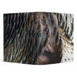 Wild Turkey Feathers I Abstract Nature Design 3 Ring Binder