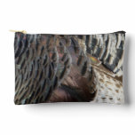 Wild Turkey Feathers I Abstract Nature Design Accessory Pouch