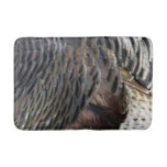Wild Turkey Feathers I Abstract Nature Design Bath Mat