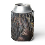 Wild Turkey Feathers I Abstract Nature Design Can Cooler