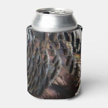 Wild Turkey Feathers I Abstract Nature Design Can Cooler by mlewallpapers at Zazzle