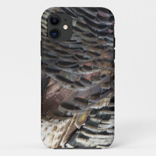 Wild Turkey Feathers I Abstract Nature Design iPhone 11 Case