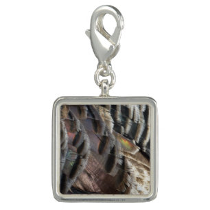 Wild Turkey Feathers I Abstract Nature Design Charm