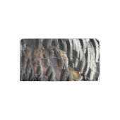 Wild Turkey Feathers I Abstract Nature Design Checkbook Cover (Back)