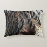 Wild Turkey Feathers I Abstract Nature Design Decorative Pillow