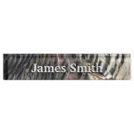 Wild Turkey Feathers I Abstract Nature Design Desk Name Plate