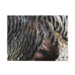 Wild Turkey Feathers I Abstract Nature Design Doormat