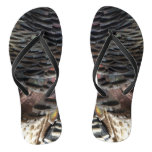 Wild Turkey Feathers I Abstract Nature Design Flip Flops