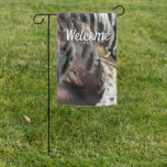 Wild Turkey Feathers I Abstract Nature Design Garden Flag