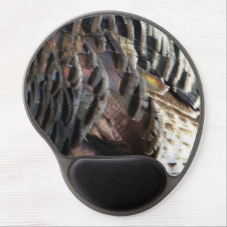 Wild Turkey Feathers I Abstract Nature Design Gel Mouse Pad