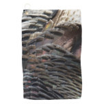Wild Turkey Feathers I Abstract Nature Design Golf Towel