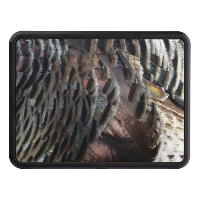 Wild Turkey Feathers I Abstract Nature Design Hitch Cover (Front)