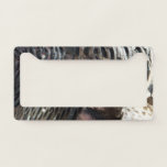 Wild Turkey Feathers I Abstract Nature Design License Plate Frame
