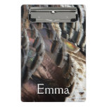 Wild Turkey Feathers I Abstract Nature Design Mini Clipboard