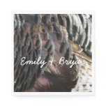 Wild Turkey Feathers I Abstract Nature Design Napkins