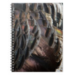 Wild Turkey Feathers I Abstract Nature Design Notebook