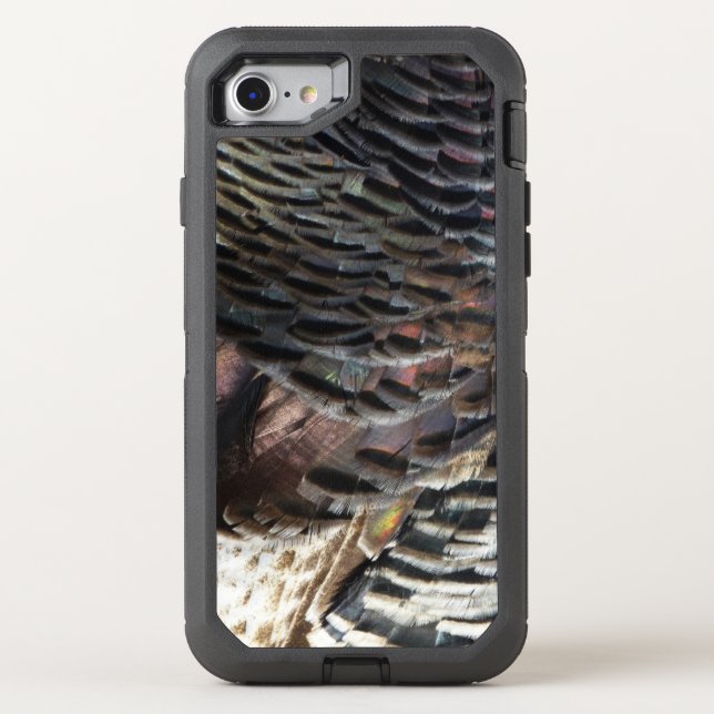Wild Turkey Feathers I Abstract Nature Design Otterbox iPhone Case (Back)