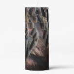 Wild Turkey Feathers I Abstract Nature Design Pillar Candle