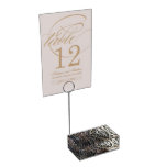 Wild Turkey Feathers I Abstract Nature Design Place Card Holder