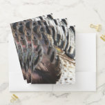 Wild Turkey Feathers I Abstract Nature Design Pocket Folder