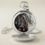 Wild Turkey Feathers I Abstract Nature Design Pocket Watch