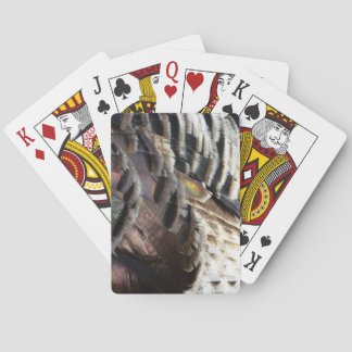 Wild Turkey Feathers I Abstract Nature Design Poker Cards