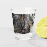 Wild Turkey Feathers I Abstract Nature Design Shot Glass