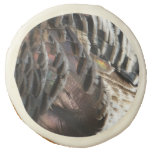 Wild Turkey Feathers I Abstract Nature Design Sugar Cookie