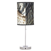 Wild Turkey Feathers I Abstract Nature Design Table Lamp (Back)