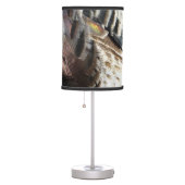 Wild Turkey Feathers I Abstract Nature Design Table Lamp (Right)